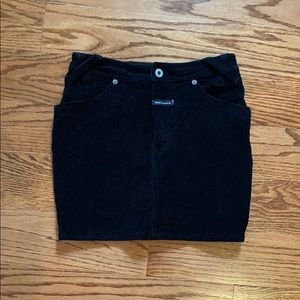 Dolce and Gabbana black corduroy mini skirt